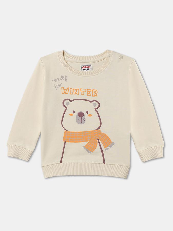 R&B Boys' Grey Printed Sweatshirt