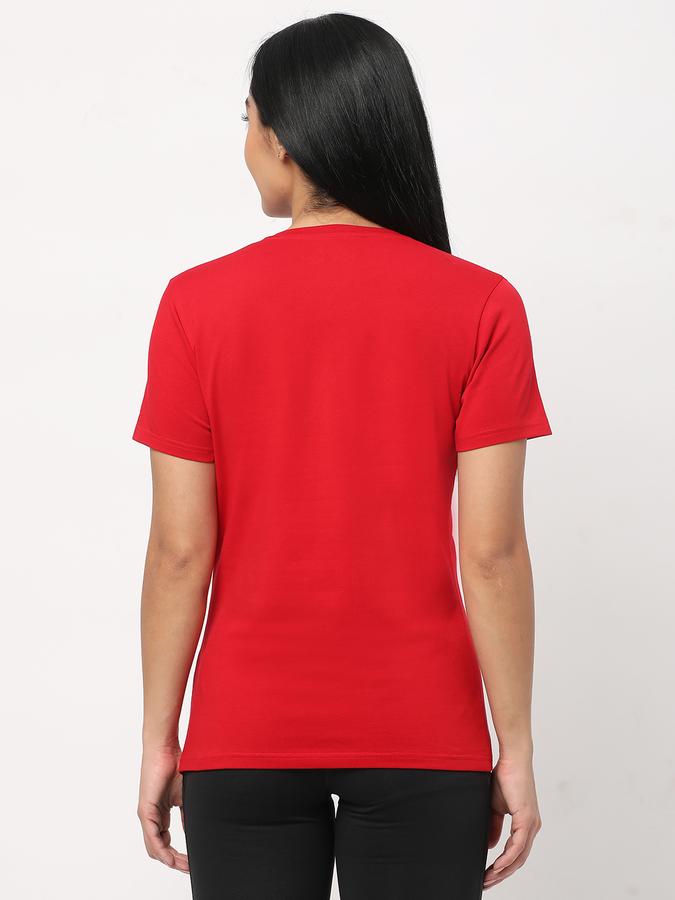 Women Cotton Relaxed Fit Crew Neck Solid T-shirt
