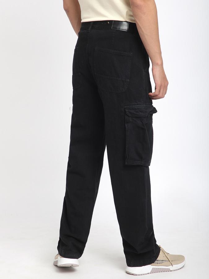 Men Cotton Loose Fit Mid Rise Clean Look Jeans