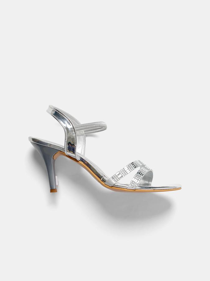 R&B Women Silver Heels image number 1