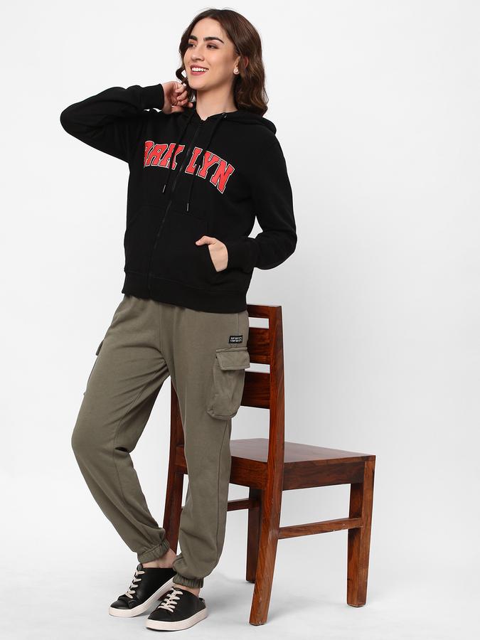 Women Typographic Print Hoodie image number 1