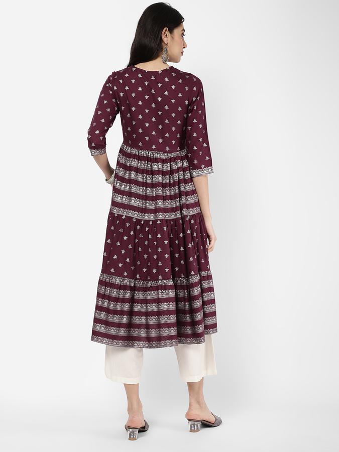 R&B Women Plum Kurtas image number 2