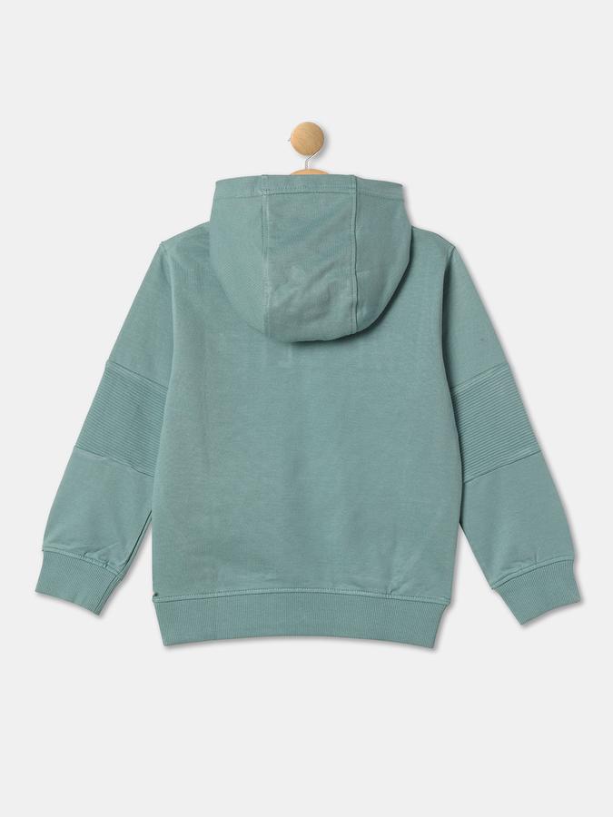 Boys Cotton Regular Fit Hooded Embroidered Hoodie