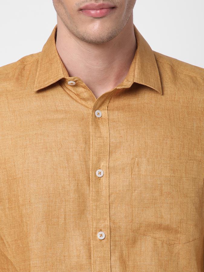 R&B Men Yellow Casual Shirts image number 3