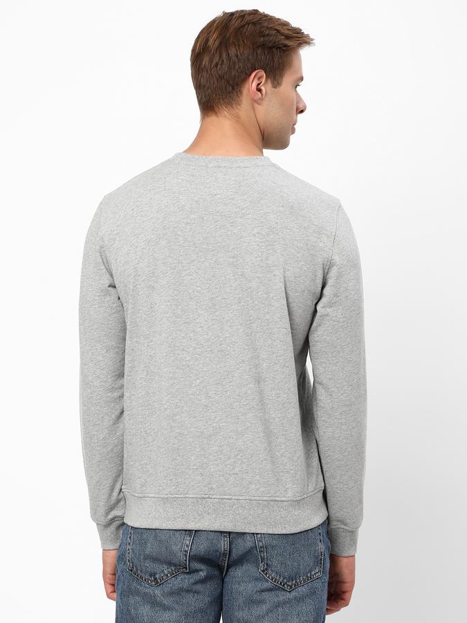 Men Cotton Regular Fit Crew Neck Graphic Sweatshirt