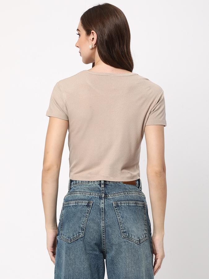 Women Slim Fit Crop Top image number 2