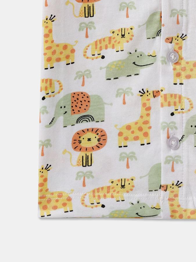 Boys Cotton Regular Fit Long Sleeve Printed Shirt