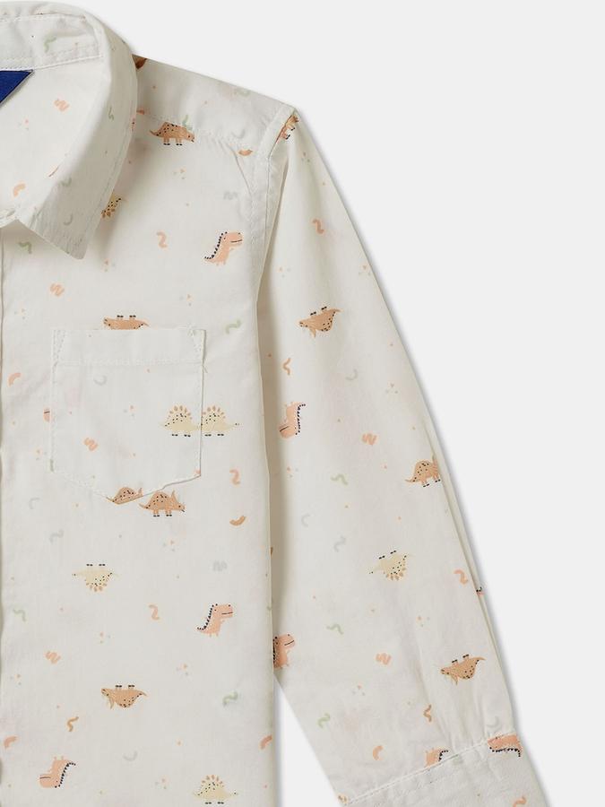 Boys Relaxed Fit Full Sleeve Button-Down Collar Shirt