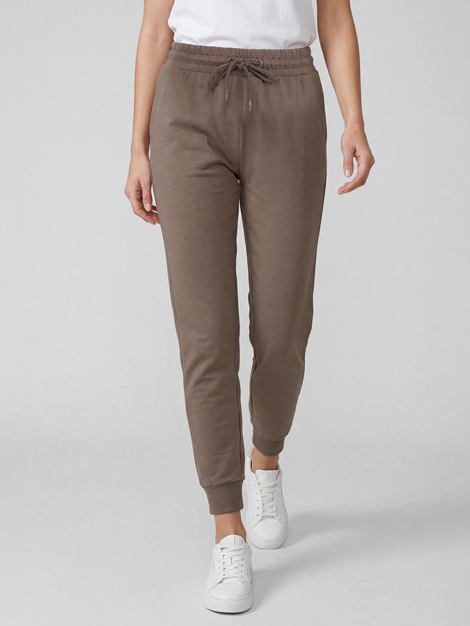 R&B Brown Solid Regular Fit Mid Rise Women Track Pant