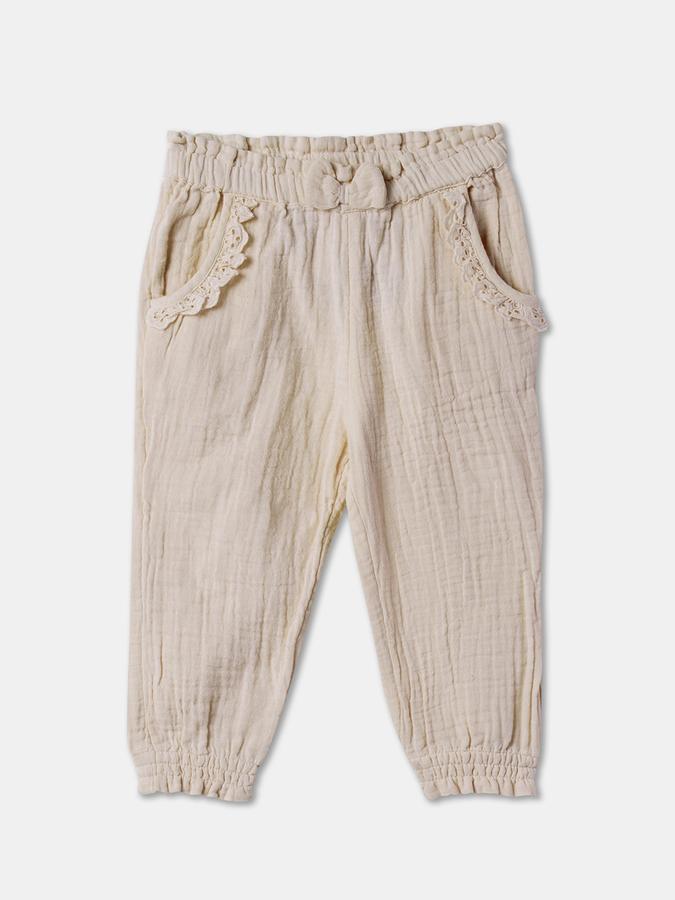 Girls Flat-Front Straight Fit Trousers image number 0