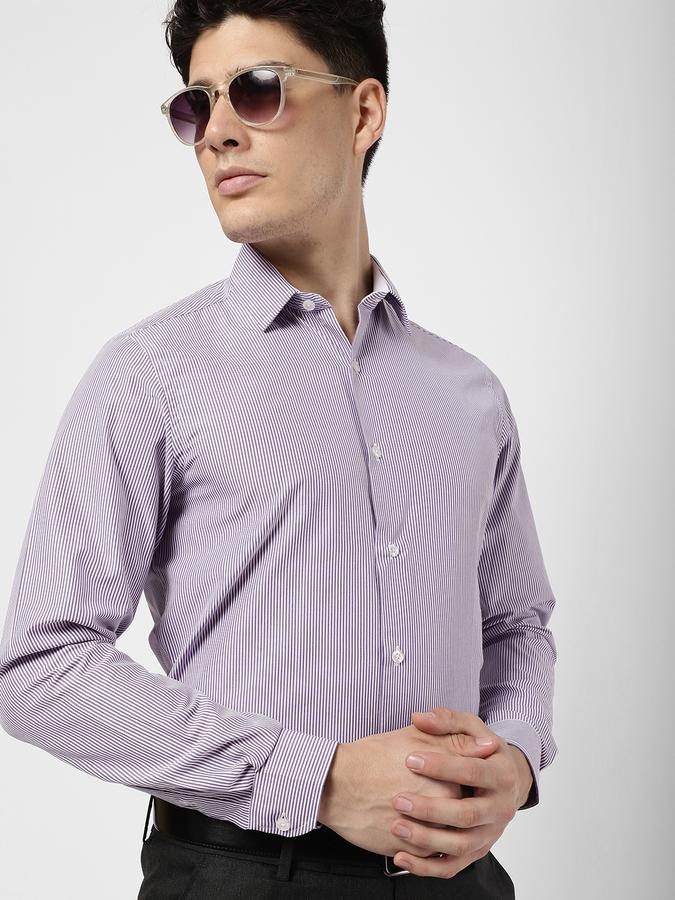 R&B Purple Men Formal Shirts