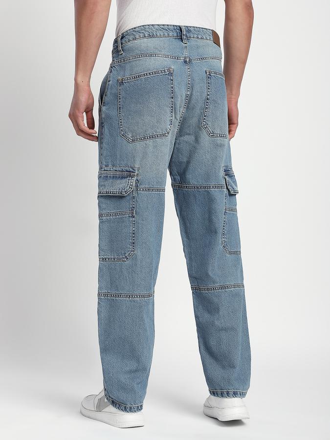 Men Cotton Blend Relaxed Fit Cargo Pants