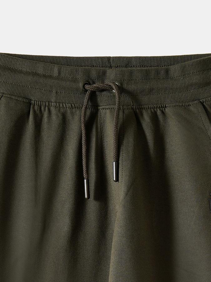Boys Cotton Regular Fit Drawstring Waist Cuffed Hem Joggers