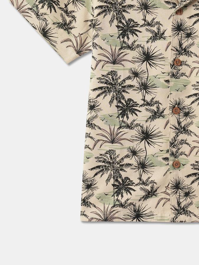 Boys Tropical Print Regular Fit Shirt image number 3