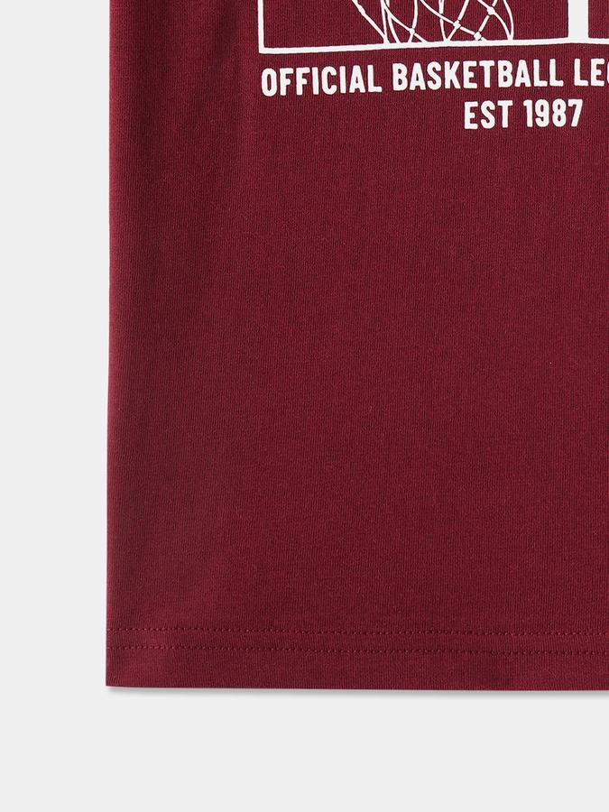 Boys Cotton Regular Fit Crew Neck Graphic T-shirt