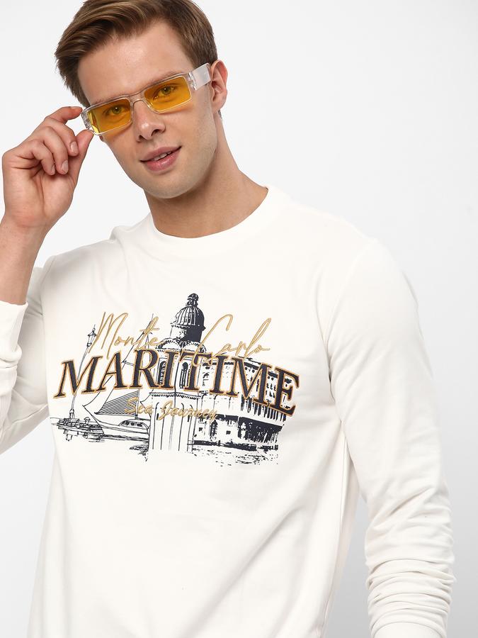 Men Typographic Print Crew-Neck Sweatshirt image number 0