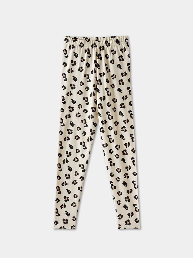 Girls Cotton Skinny Fit Elastic Waist Printed Leggings