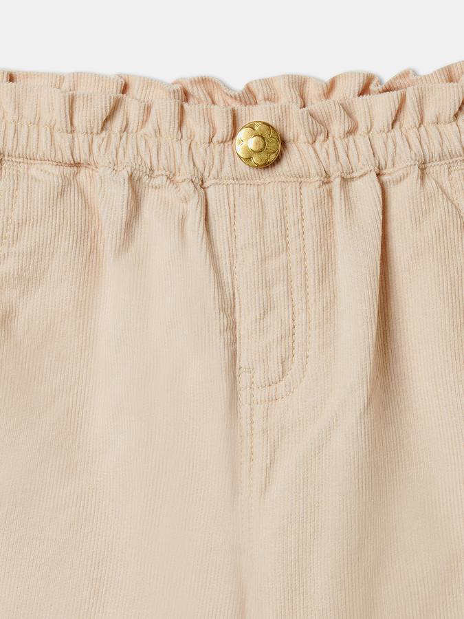 Boys Corduroy Regular Fit Embroidered Elasticated Waist Trouser