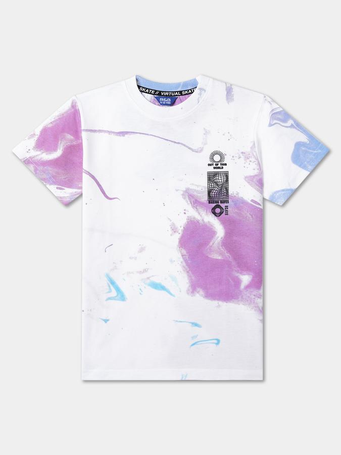 Boys Printed Round-Neck Relaxed Fit T-Shirt image number 0