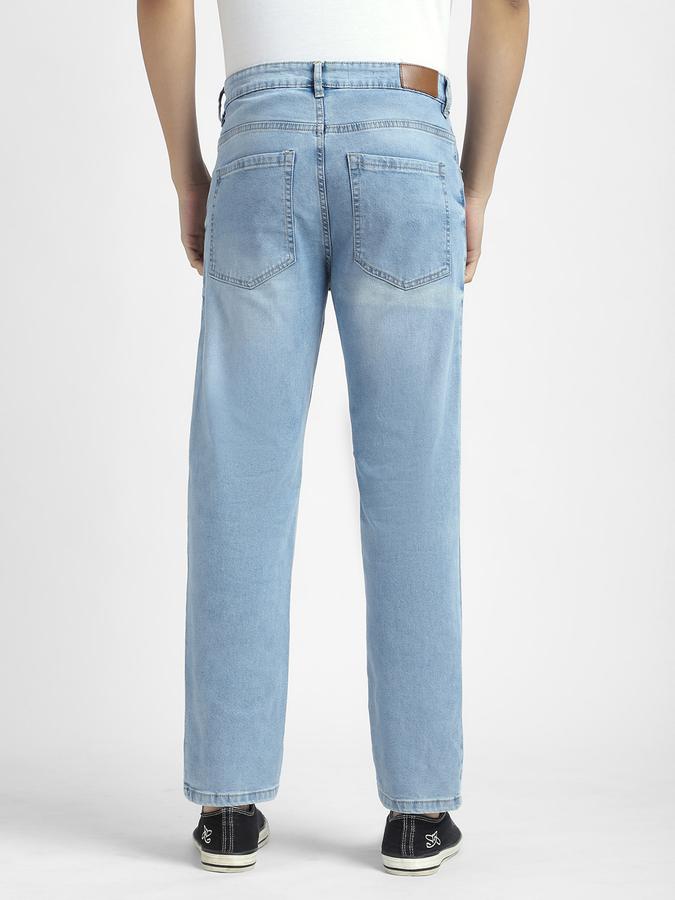Men Denim Straight Fit Mid Rise Clean Look Jeans