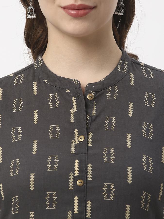 Women Printed Mandarin Neck Kurtas image number 3