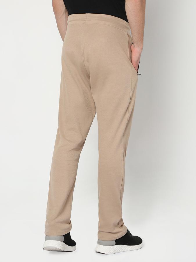 Men Straight Track Pants with Drawstring Waist image number 3