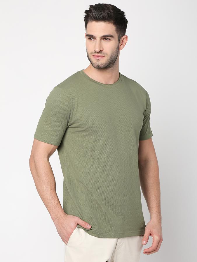 Men Patterned Regular Fit Crew-Neck T-Shirt data-index=