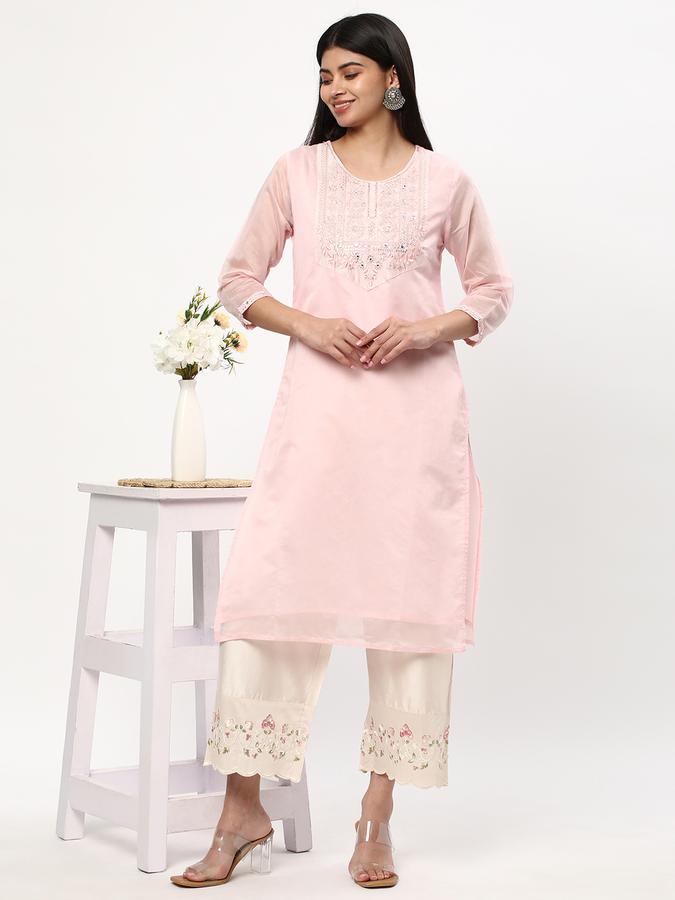 Women Embroidered Wide Leg Pants image number 1