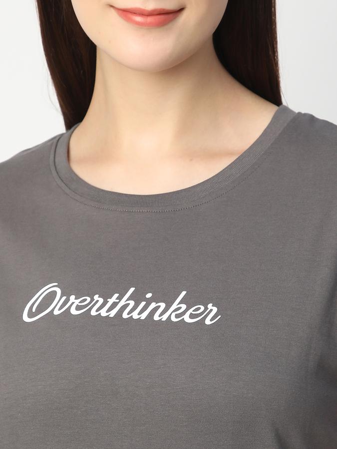 Women Cotton Regular Fit Crew Neck Graphic T-shirt