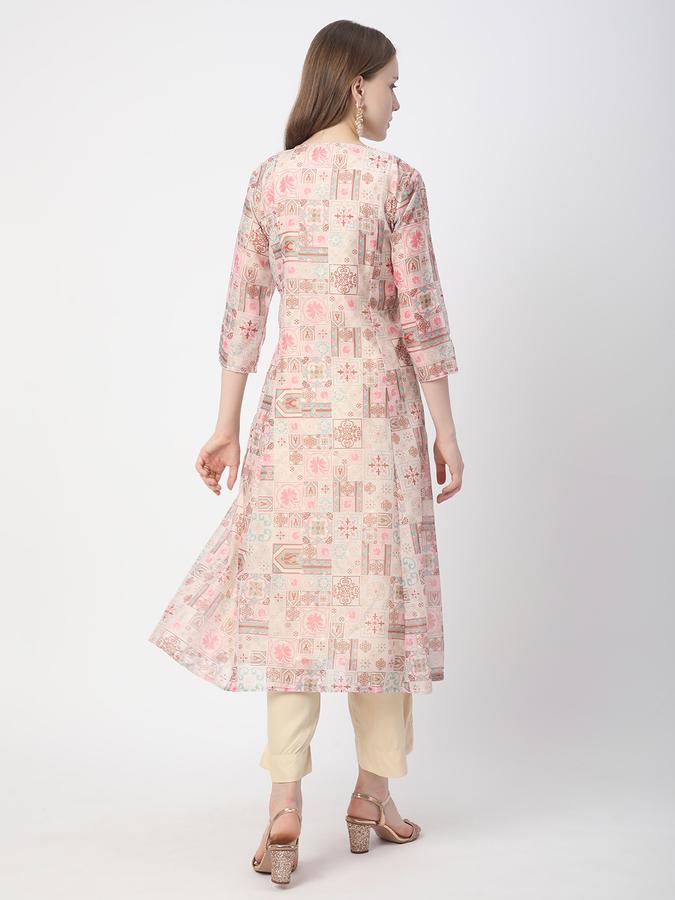 Women Printed Flared Kurta image number 2