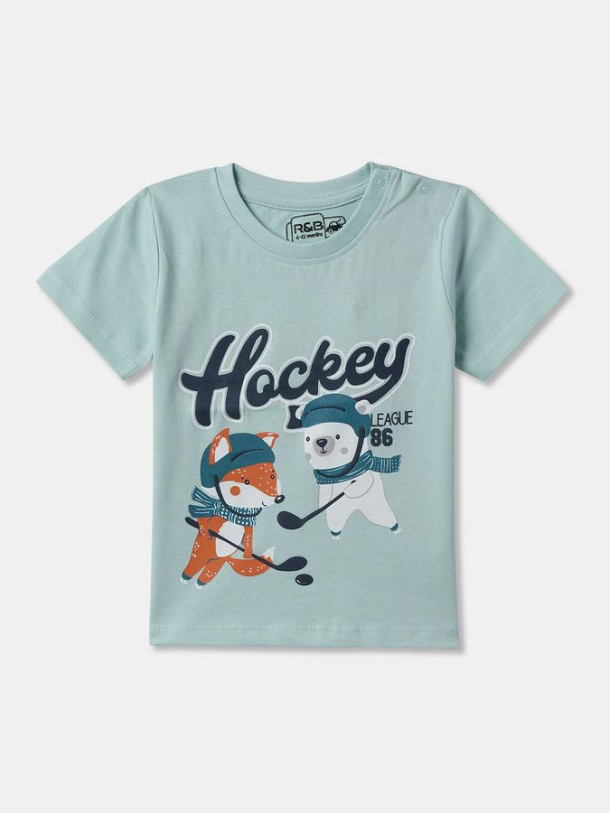 Baby Boys Graphic Print Pure Cotton Regular T Shirt image number 3