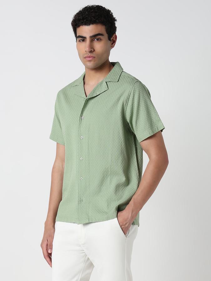Men Self Design Casual Shirt image number 2
