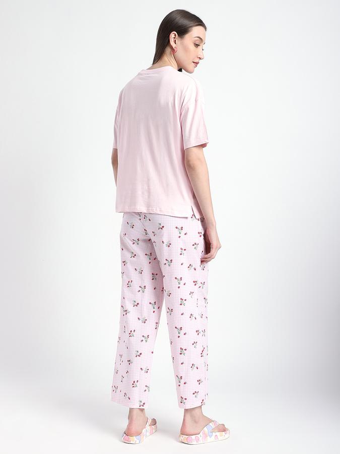 Boys Cotton Regular Fit Crew Neck Printed Sleepwear Set