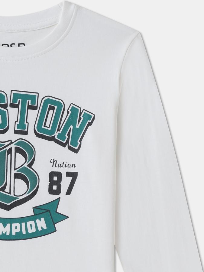 Boys Cotton Regular Fit Crew Neck Graphic T-shirt