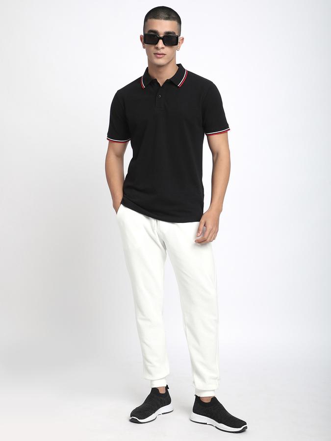 Men Polycotton Slim Fit Polo Neck Solid T-shirt