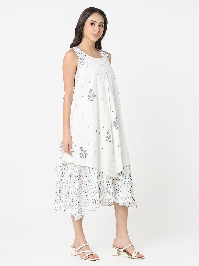 Women's layered printed sleeveless dress  image number 3