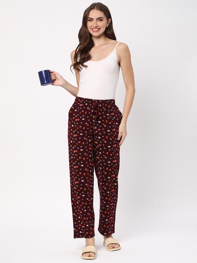 Women Floral Print Relaxed Fit Pyjamas image number 1