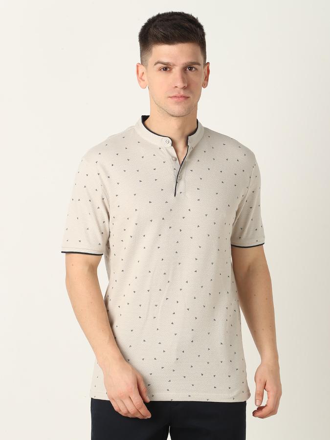 Men Geometric Print Regular Fit Polo T-Shirt image number 0