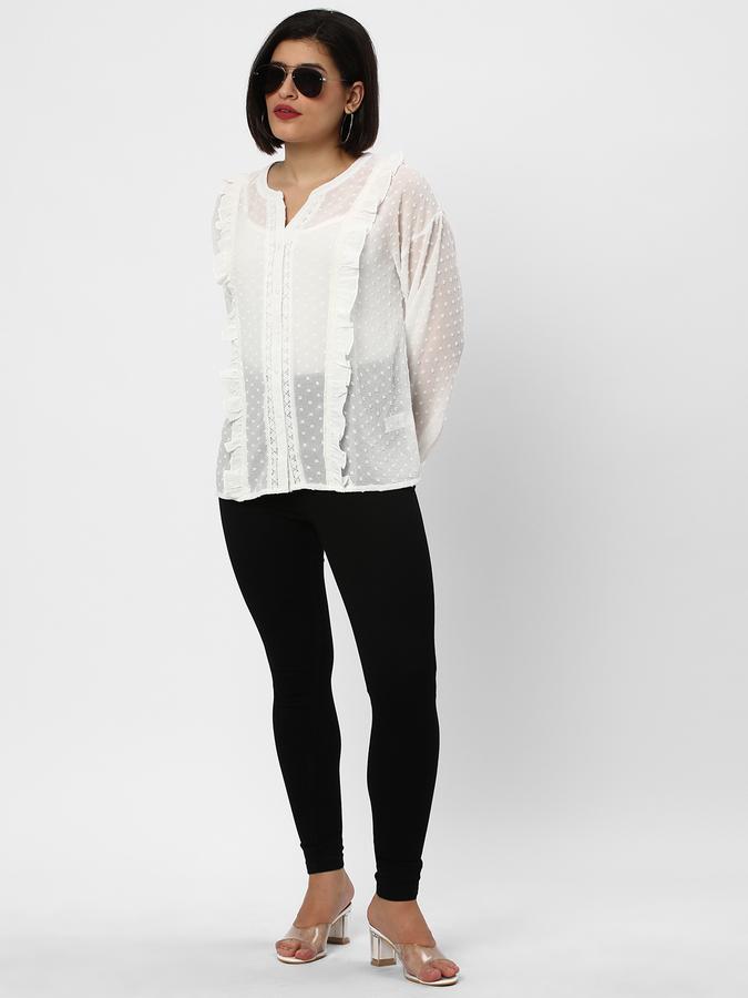Women Swiss Dot Top image number 1