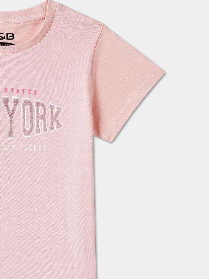 Typography Print T-Shirt with Crew Neck and Short Sleeves image number 2