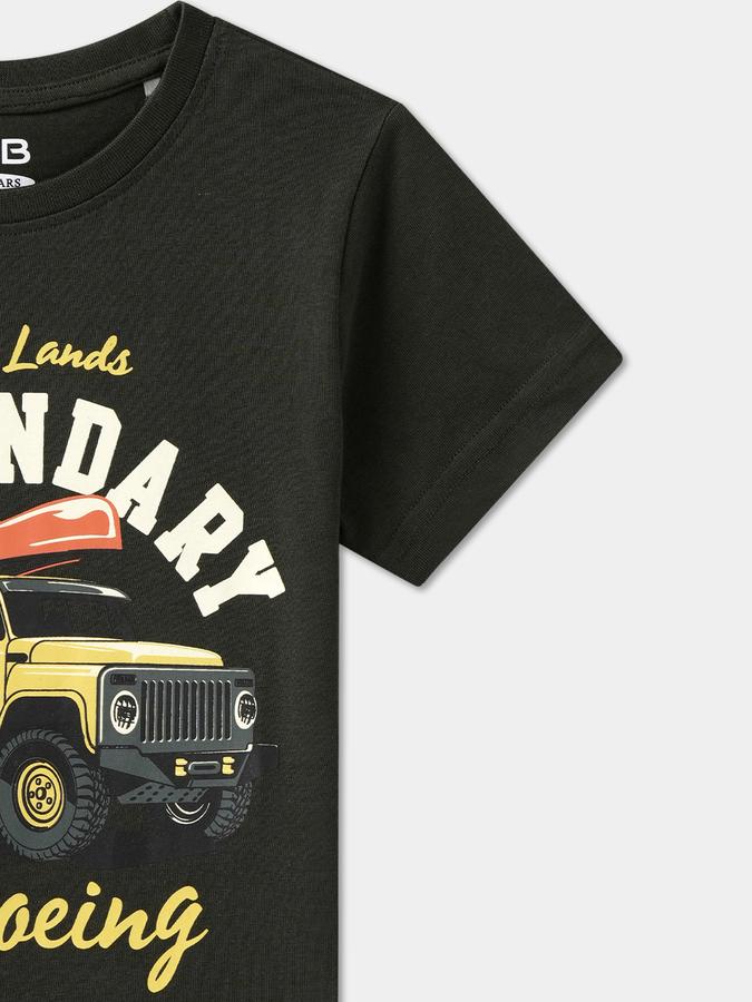 Boys Graphic Print Pure Cotton Regular T Shirt image number 2