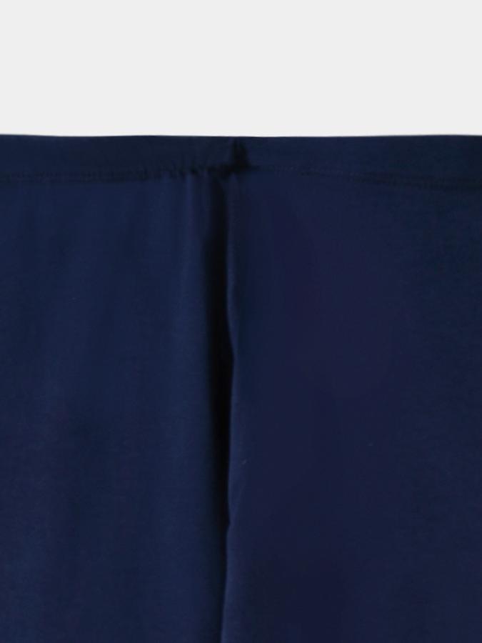 Girls Cotton Blend Skinny Fit Elastic Waist Solid Leggings