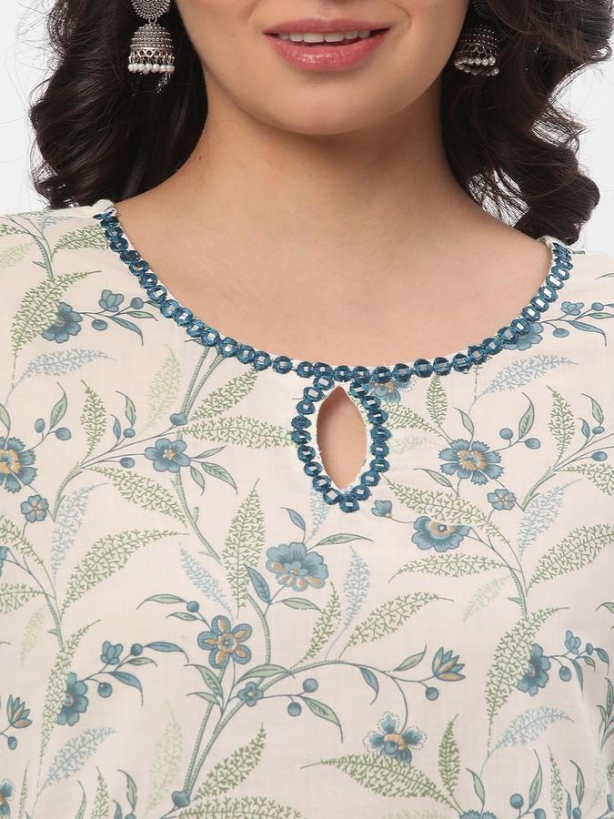 Women Floral Printed Straight Kurta image number 3