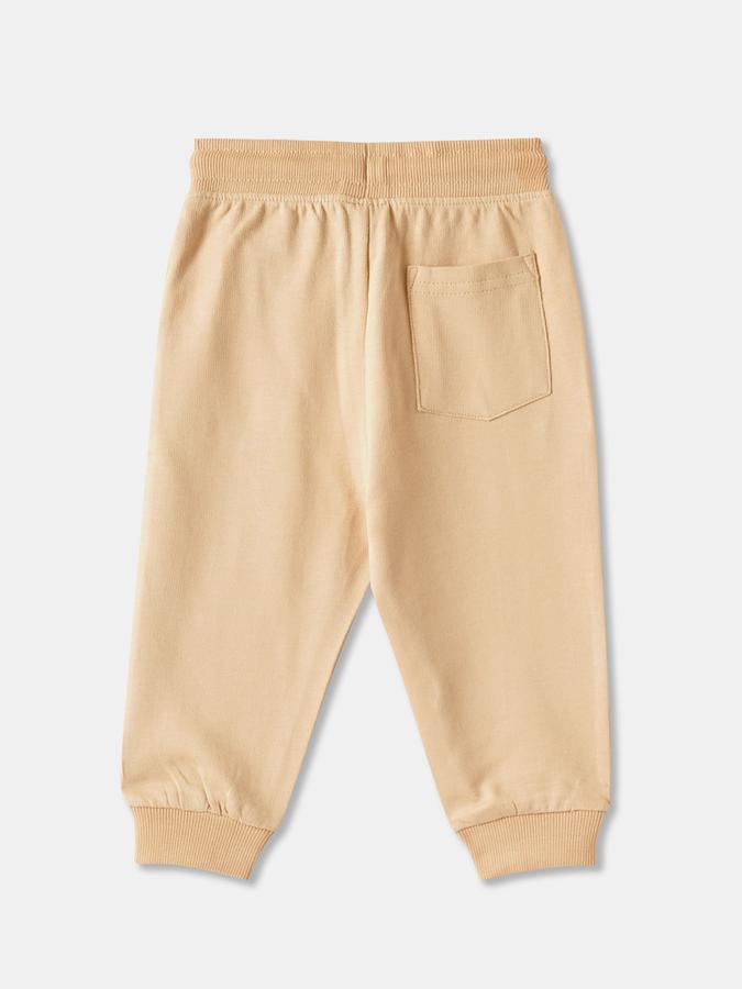 Boys Cotton Regular Fit Drawstring Waist Cuffed Hem Joggers