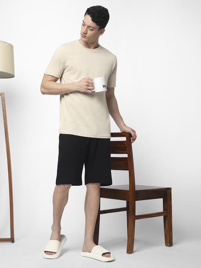 MENS LOUNGE SHORTS RICE KNIT FABRIC  image number 1