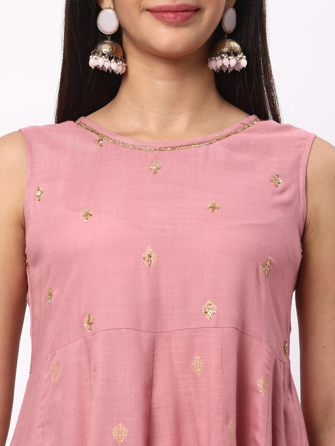 Women Embellished A-Line Kurta Set image number 3