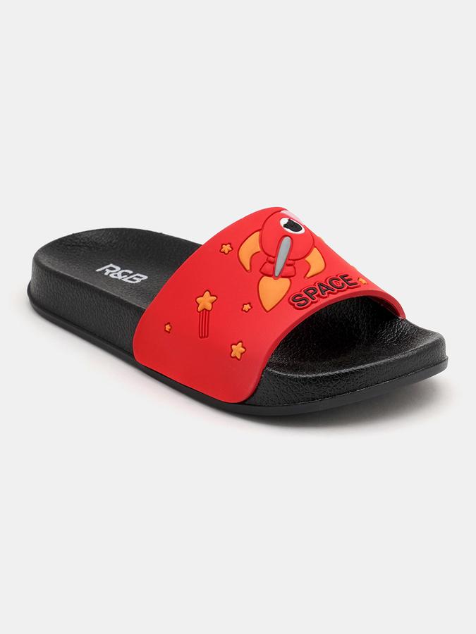 Boys Colour-Block Peep-Toe Slides image number 2