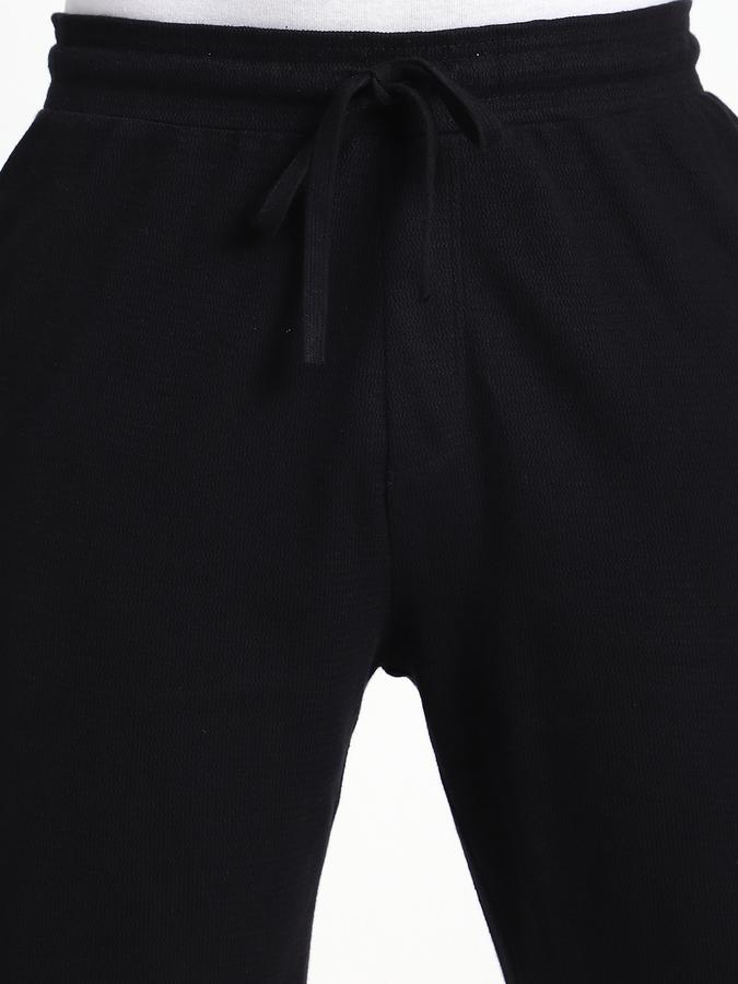 Men Cotton Regular Fit Drawstring Textured Shorts
