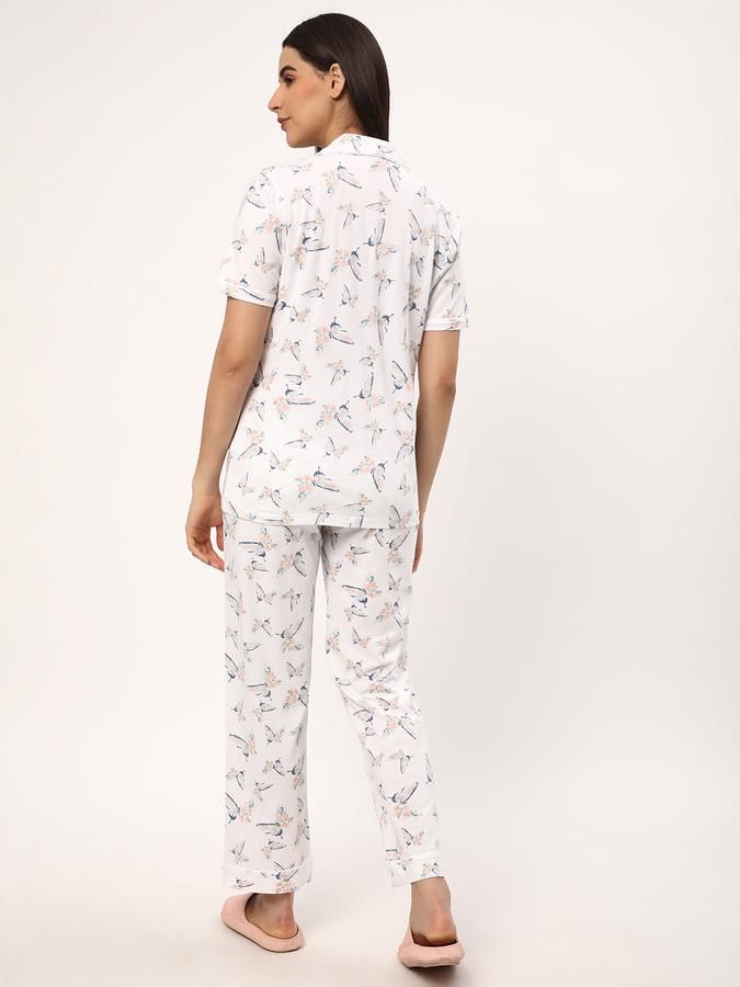 Women Floral Print Top & Pyjamas Set image number 2