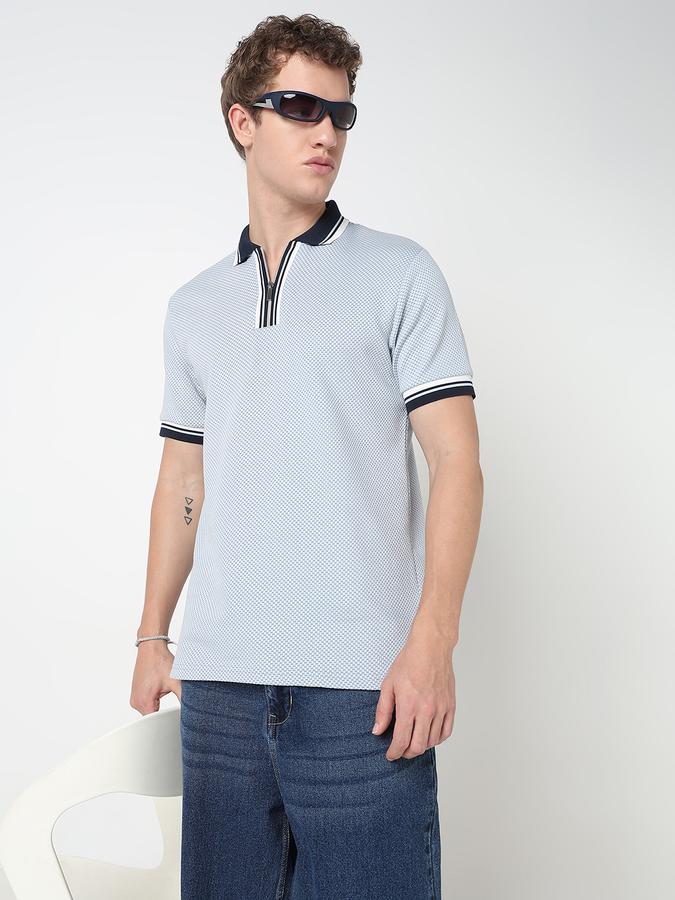 Contrast Tipping Polo T-Shirt with Short Sleeves